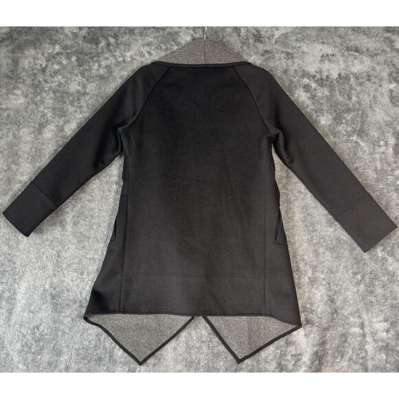 Michael Kors Wool Blend Waterfall Jacket Coat Black Gray XS Open Front Pockets - Picture 5 of 13